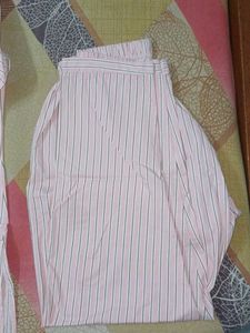 Pink Striped Cotton Kurta