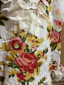 Flower Print Summer Cotton Top