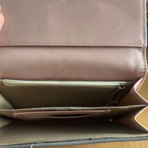 Grey Textured Clutch Wallet