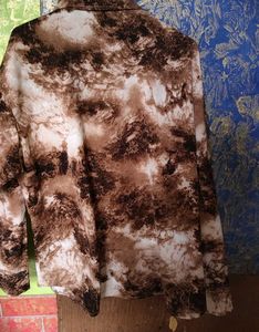 Stylish Tie-Dye Print Button-Up Shirt