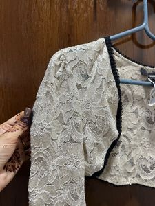 Sheer Lace Bolero Jacket