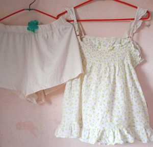 Floral Lace Trim Cami Top