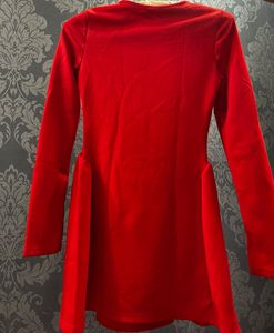 Chic Red Velvet Dress