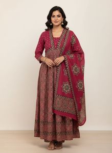 Elegant Printed Kurta Set with Dupatta