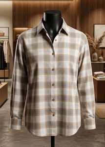 women’s Uniqlo classic Plaid Button-Up Shirt