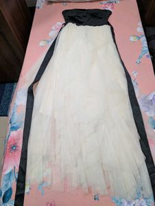 Elegant Black &amp; Ivory Tulle Frock
