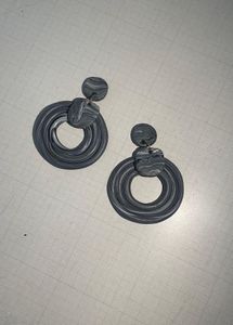 Gray Statement Earrings
