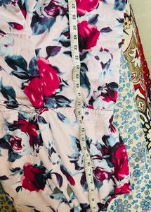 Pink Floral Sleeveless Romper