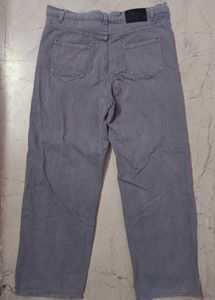 Grey Wide Leg Jeans