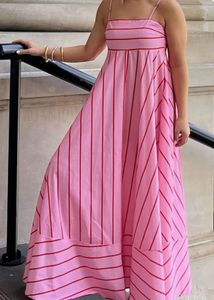 Pink Striped Maxi Dress