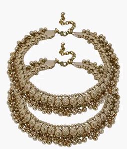 Golden Beaded Anklets