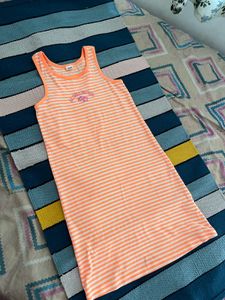 Orange Striped Aloha Mood Tank Top