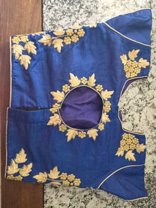 Elegant Blue Embroidered Blouse