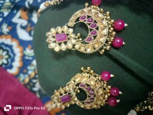 Gold Plated Pink Jewel Set