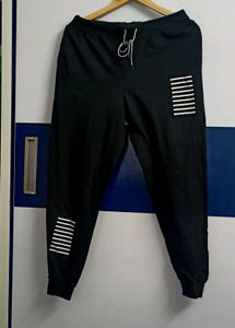 Stylish Black Joggers with Striped Detail