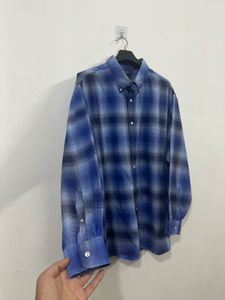 Men's Blue Plaid Button-Down Shirt 🇺🇸