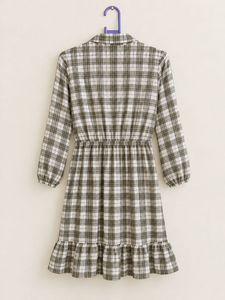 Classic Plaid Button-Up Dress