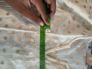 Elegant White Kurta with Foil Print