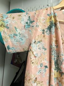 Peach Floral Koovs Cardigan