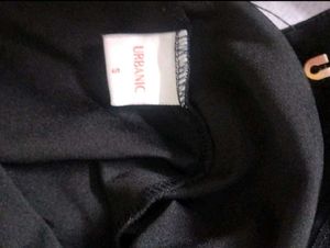 Chic Black Mesh Panel Flare Pants