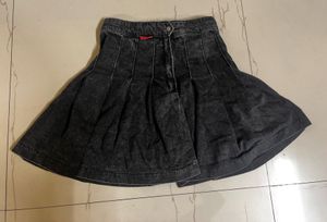 H&amp;M y2k Denim Pleated Mini Skirt High Waisted