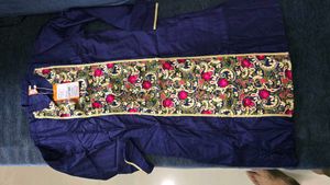 Elegant Navy Kurta Set with Embroidery