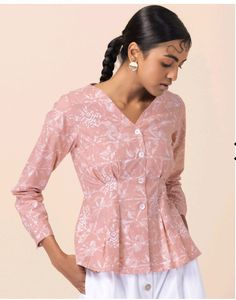 🔥Printed Top With Button Closure 🔥🤩