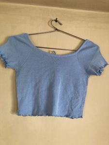 Cute Blue Ribbon Top