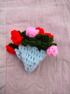 mini crochet bouquet coaster 💐