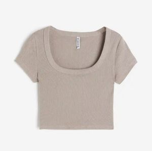 H&m cropped ribbed tee