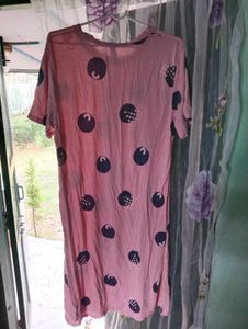 Length 44,offer prices,Cute Pink Polka Dot T-Shirt