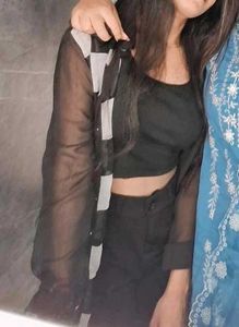 Chic Checkered Black & White Button-Up Top
