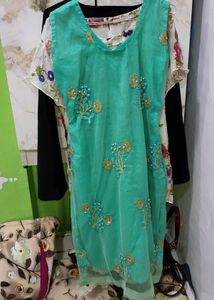 Embellished Teal Kurti