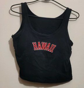 Black⚫ Crop Tank Top For 32 Bust