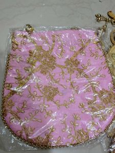 Embroidered Potli Bags - Set of 3