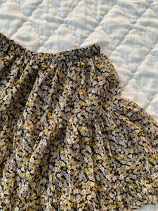 Floral Print Tiered Mini Skirt