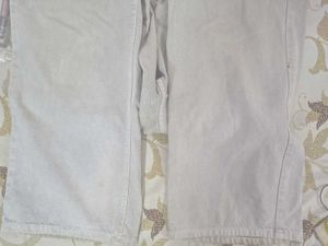 Casual Light Grey Straight Jeans