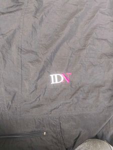 Black Hooded Pullover Anorak Jacket