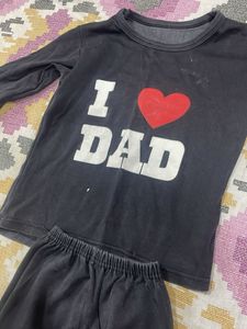 Cute 'I <3 Dad' Pajama Set