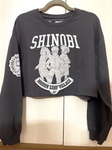 Max Naruto Printed Cropped Sweatshirt (Size - M)