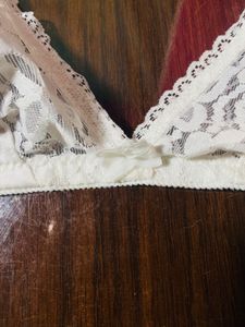 White Lace Detail Bra