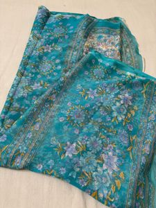 🆕Beautiful Floral Print Saree- Unused