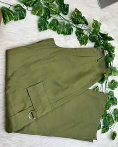 Olive Green Casual Pants