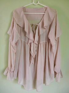 Flowy Ruffled Chiffon Blouse
