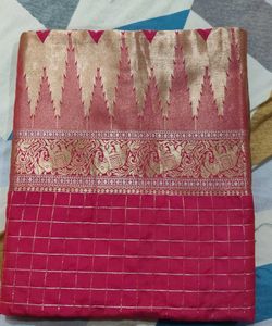 beautiful pink colour saree traditional wear