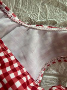 Red Gingham Bikini Top