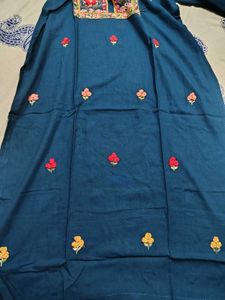 Embroidered Navy Kurta