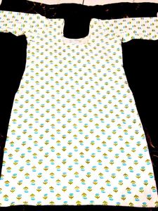Handmade Blue flower print  short kurti/Dress ( Br