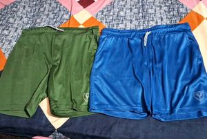 Men's Athletic Shorts - Blue & Green