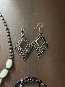 Boho Beaded Necklace &amp; Earring Set